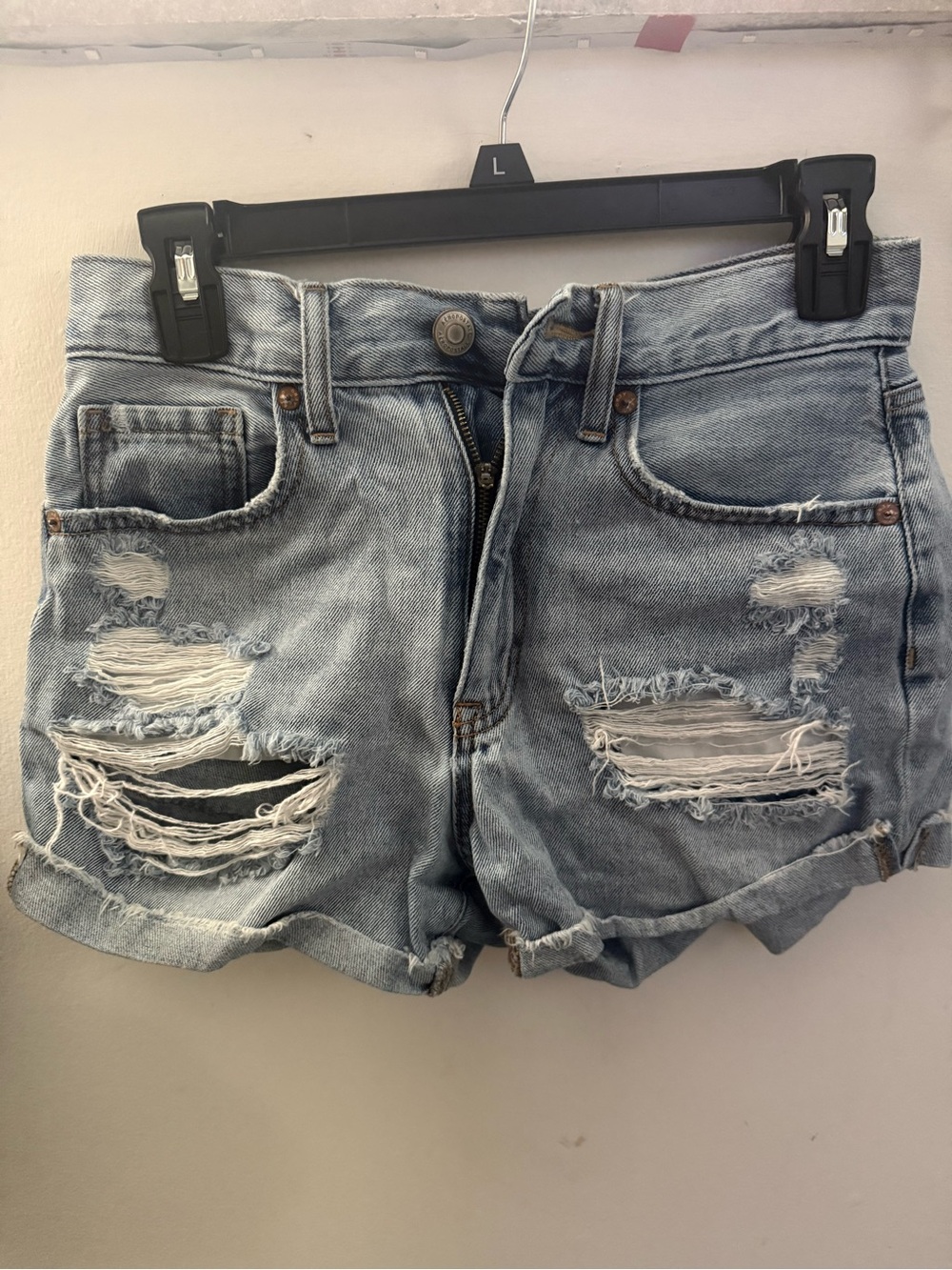 Aeropostale Distressed Light Blue Denim Women’s Shorts